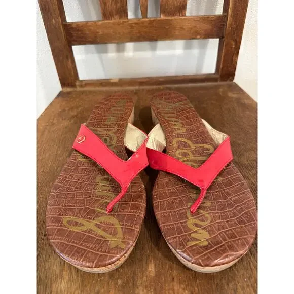 Sam Edelman Tonya Red flip flop - Picture 1 of 5